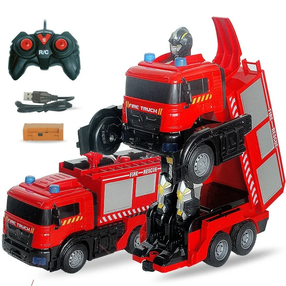 LARZACK RC Fire Truck Remote Control Car 25min Battery
