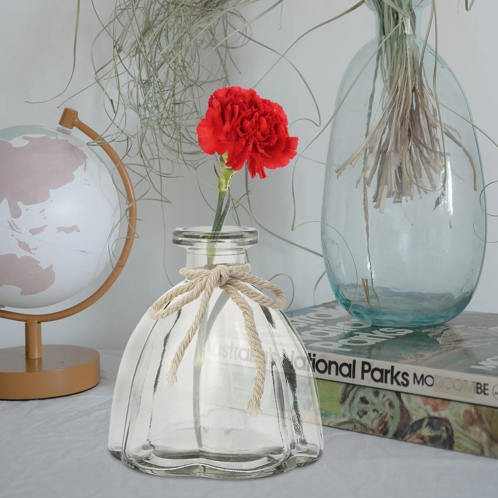 

3Pcs Glass Hydroponic Flower Arrangement Vase Creative Artistic Home Decor Container for Office Hotel Indoor Decoration