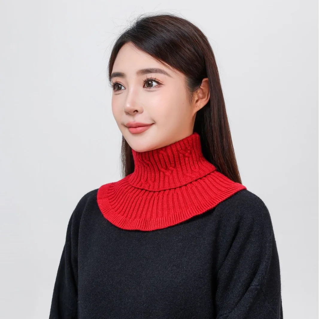 

Women's Fake Collar Turtleneck Scarf Neck Protector Fake Collar New Autumn and Winter Windproof Knitted Warm Neck Cover
