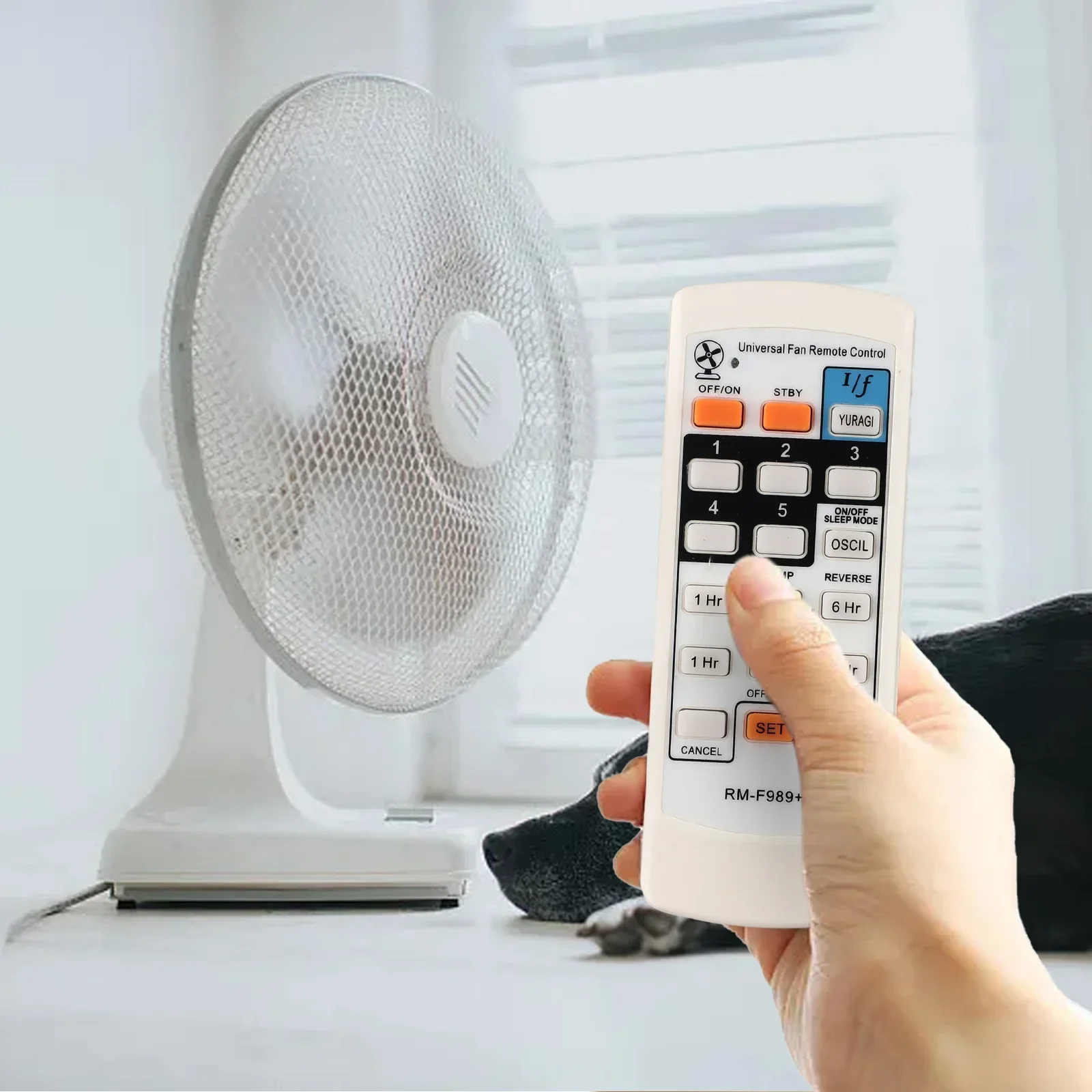 Algemene elektrische ventilatorafstandsbediening Vervangende afstandsbediening FAN-989V Compatibel met verschillende elektrische ventilatoren