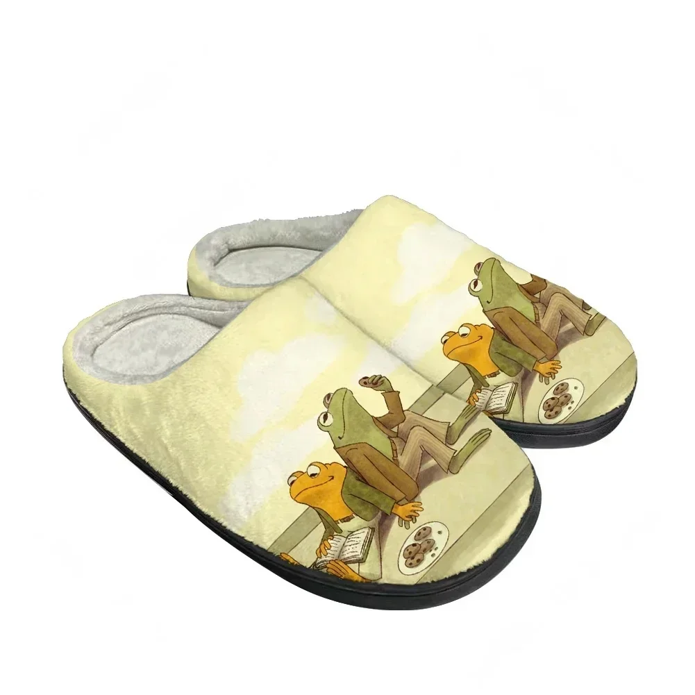 

Hot Cool Frog and Toad Home Cotton Custom Slippers Mens Womens Teenager Bedroom Plush Indoor Keep Warm Shoes Thermal Slipper