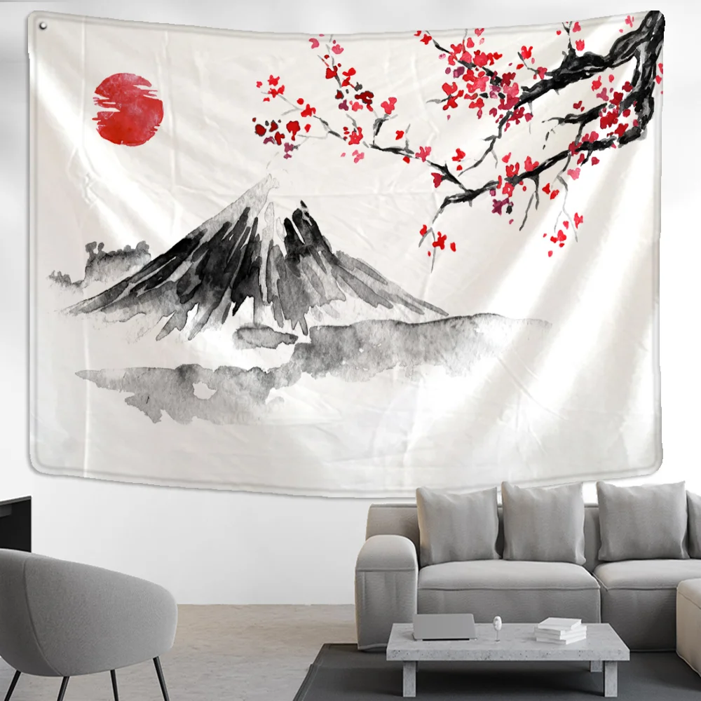 

Chinese Style Landscape Painting Tapestry Wall Hanging Bohemian Hippie Witchcraft TAPIZ Science Fiction Dormitory Decor