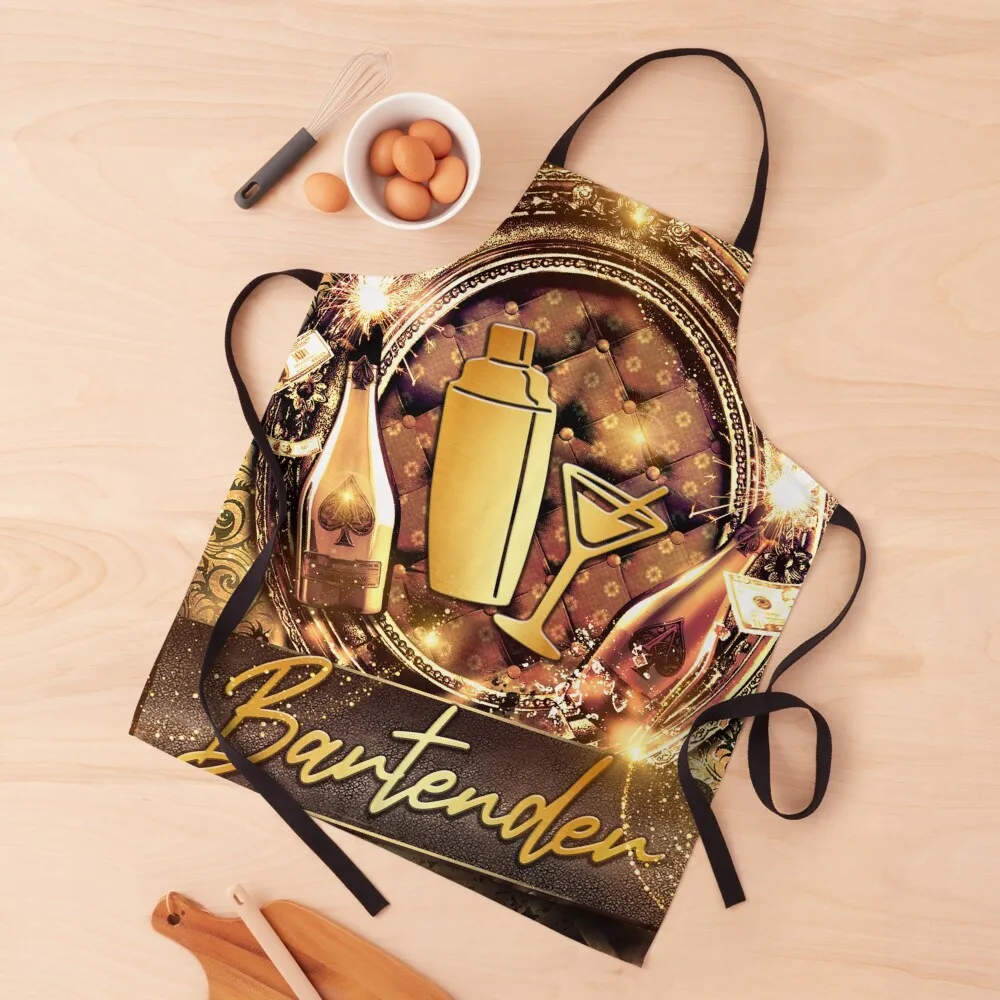 

Bartender Royal Sparkling Apron Kitchen Utensils carpenter Kitchen For Women Kitchen Kawaii Accessories Apron
