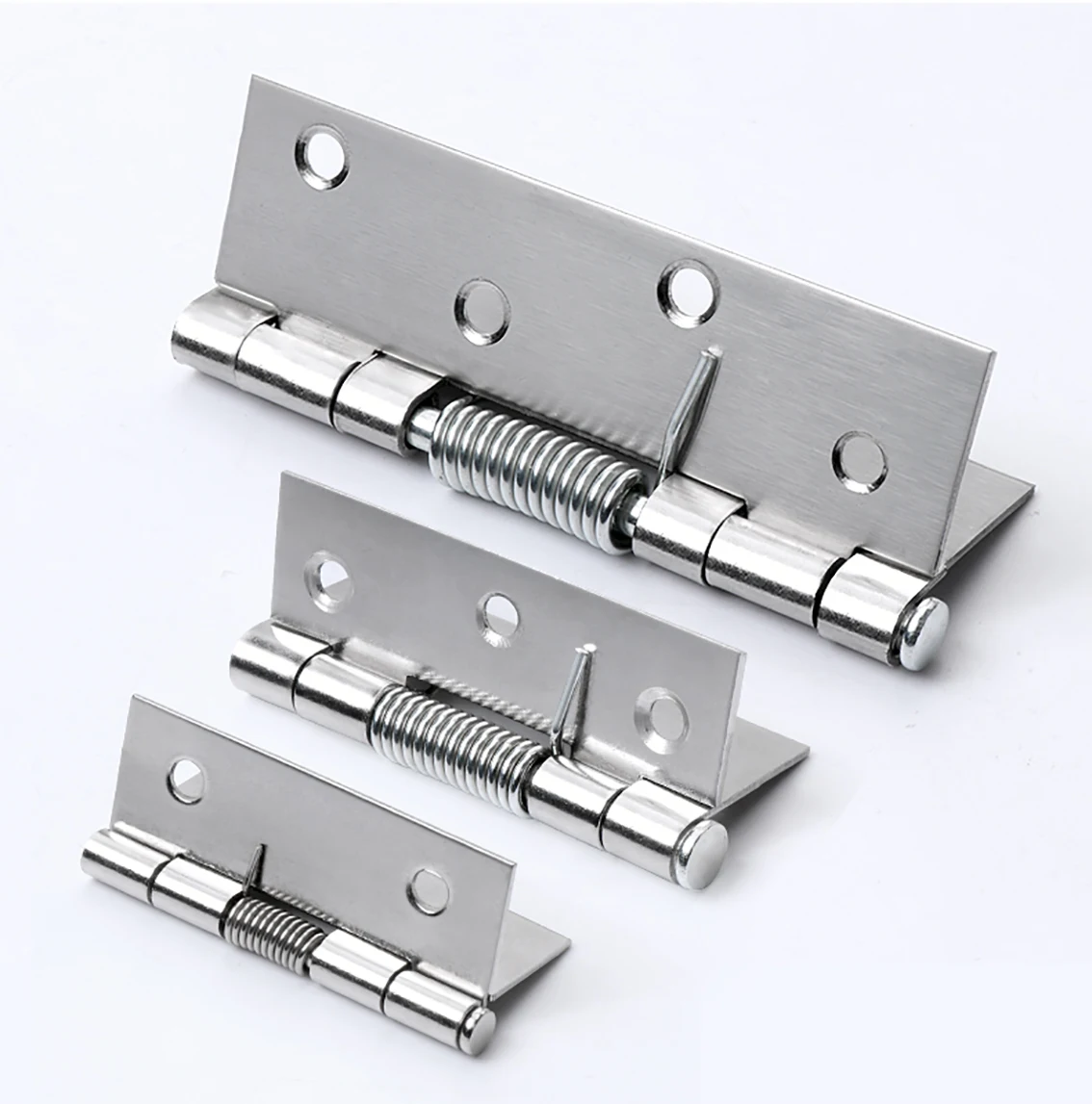 

2 шт. толщина 1,3 мм, пружинные петли из нержавеющей стали, автоматический соединитель для возврата двери, ящик, мебельный шкаф, петля для крепления