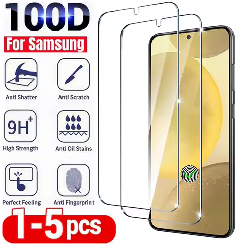 1-5PCS HD Tempered Glass Samsung Galaxy S25 S24 Ultra A56 A55 A54 A53 A16 A13 Screen Protector Cristal Tempered S23 S22 S21 Plus