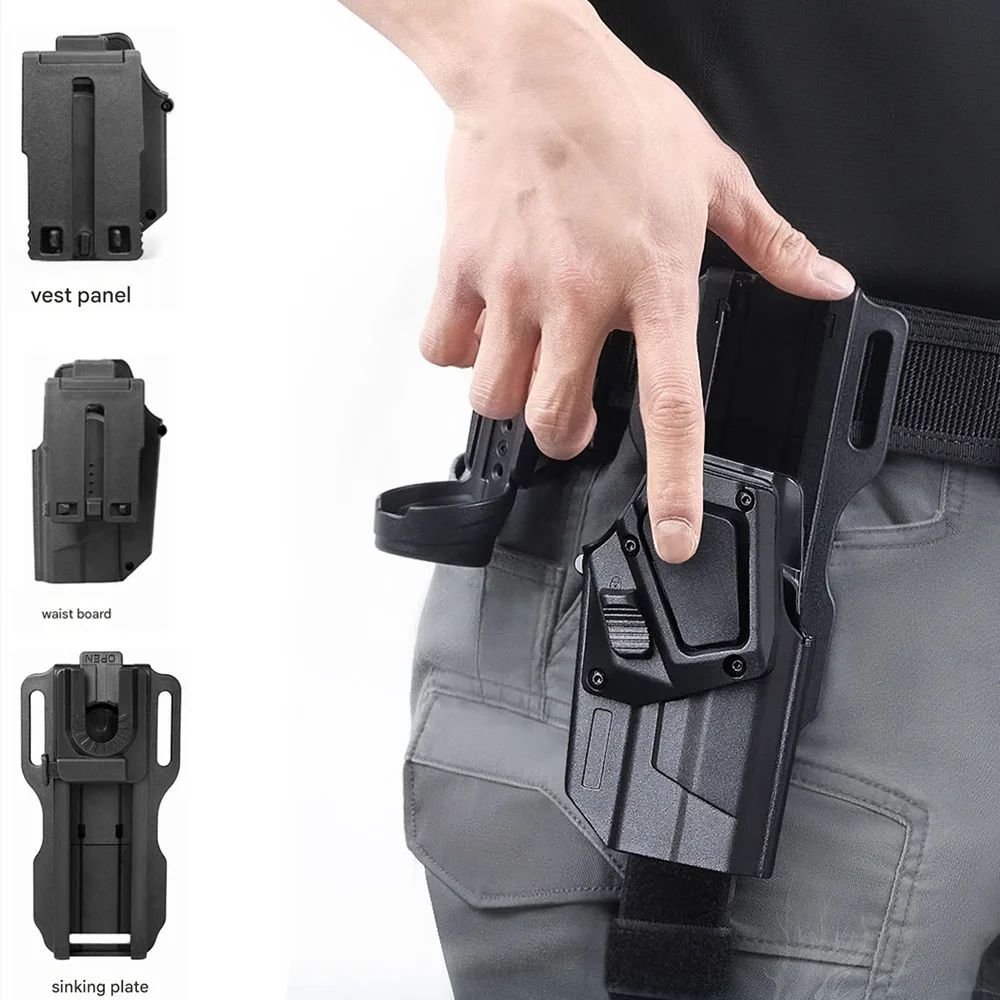 

Tactics Double Lock Tactical Quick Draw Holster with Adjustable Lower Plate Leg Holster ,Quick Release Rotating Holster Outdoor