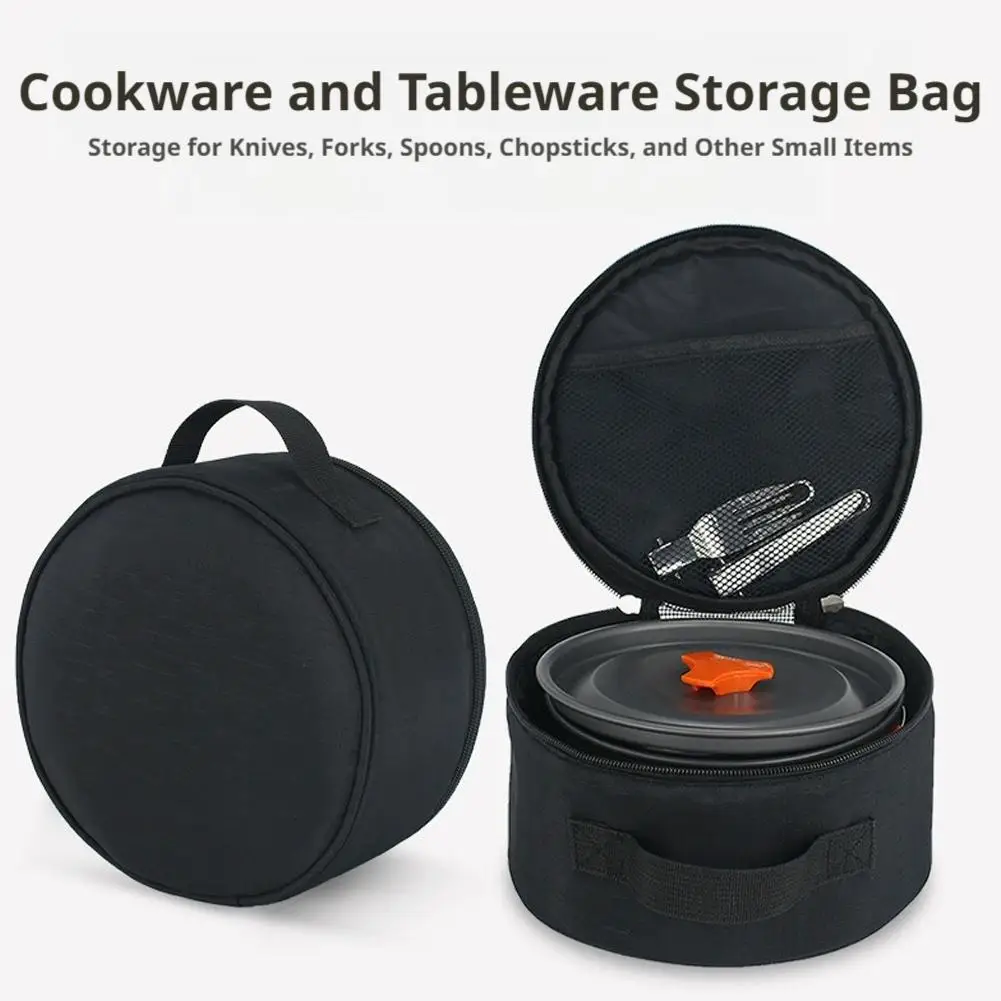 Camping Thickened Storage Bag Outdoor Tool Kit Complete Organizer for Pots Pans Stove Cookware Picnic Travel Storage