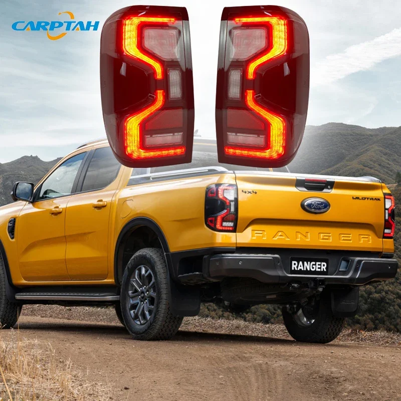 Car LED Taillight For Ford Ranger T9 XLT Sport 2022 2023 Auto Rear Running Lamp Brake Reverse Turn Signal Car Tail Light