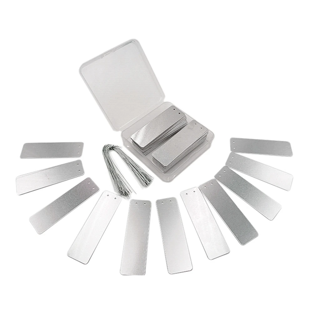 

ABKO-100pcs Aluminum Plant Labels, Metal Plant Tags, Tree ID Tags Plant Aluminum Tag Round Art Aluminum Tag