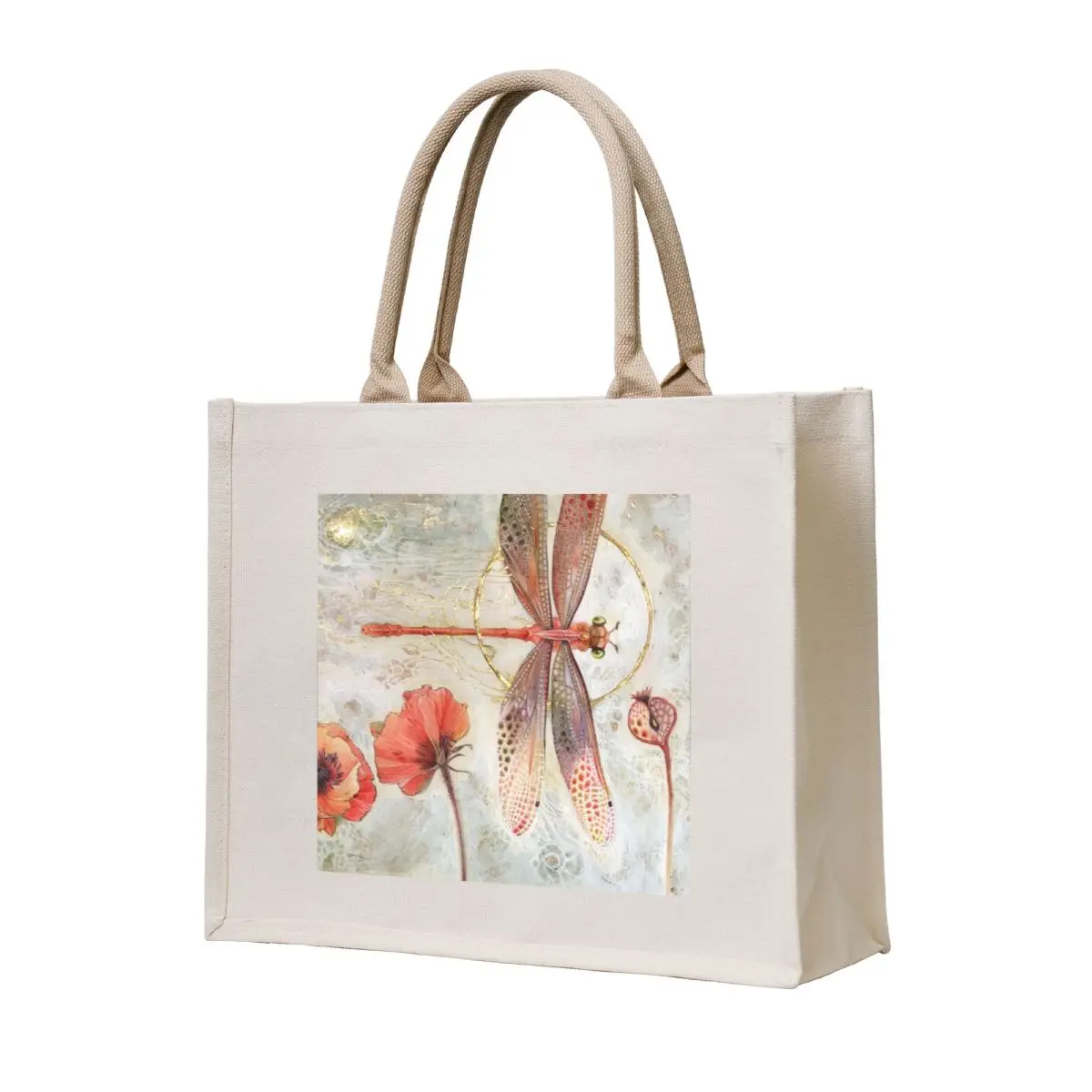 

Red Jewel Damselfly Tote Bag personalized tote cute the woman shopping