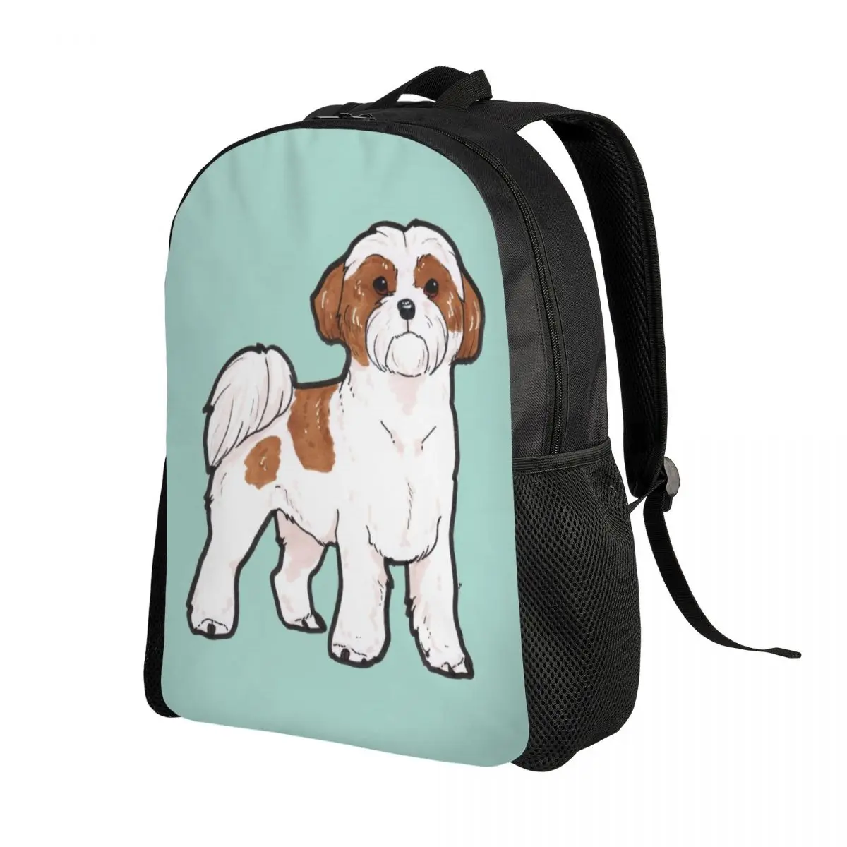 Shih Tzu Dog Laptop Backpack Men Women Casual Bookbag for College School Students Animal Puppy Bags