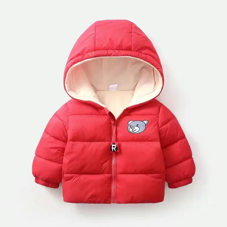Bessere vielseitige Winterjacke für Jungen und Mädchen, süßer Cartoon-Druck, warmer Mantel mit Kapuze, 0–7 Jahre alt, Bebe-Mode, Kinderkleidung