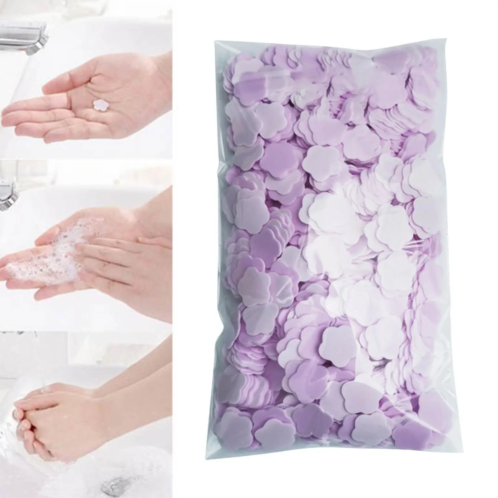 

1000x Soap Paper Cleaning Washing Hand Disposable Bath Quick Foaming Small Foaming Paper Soap for Outdoor Traveling Adults Kids