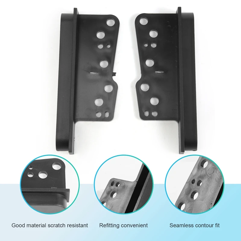 

Fit For Toyota 2 Double Din Fascia Facia Dash Kit Car Stereo Side Trims Brackets-AT35