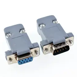 DB9 D-sub Connectors Plug RS232 COM 9 Pin Jack Socket Adapter Female Male Plastic Case