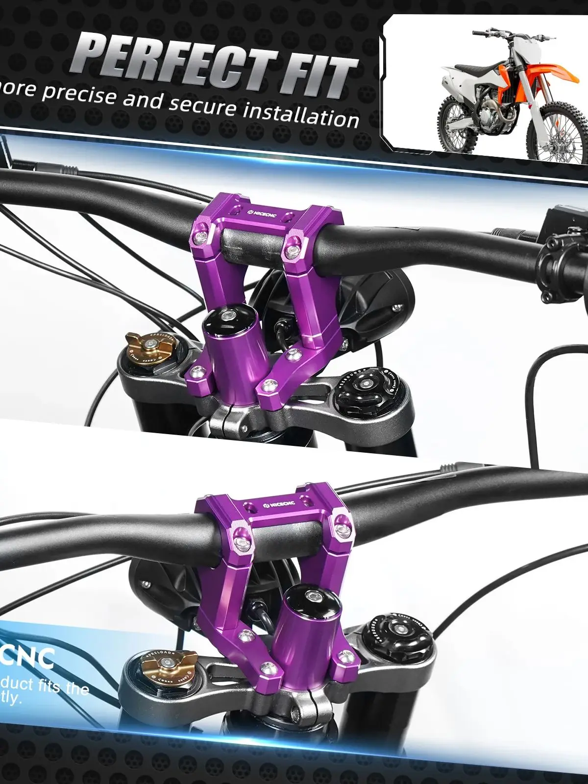 AliExpress NICECNC For Surron Light Bee X 20/30MM Handlebar Riser Mount Bracket For Sur-Ron light bee S L1E For Segway X160 X260 Electric Bike