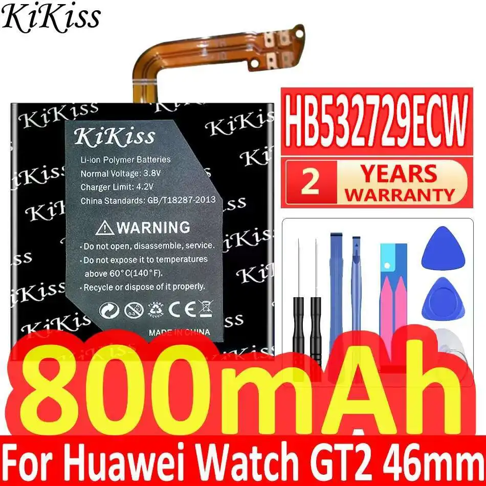 

Сменная батарея KiKiss HB 532729 ECW для Huawei Watch GT2 GT 2 46 мм аккумуляторная батарея 800 мАч