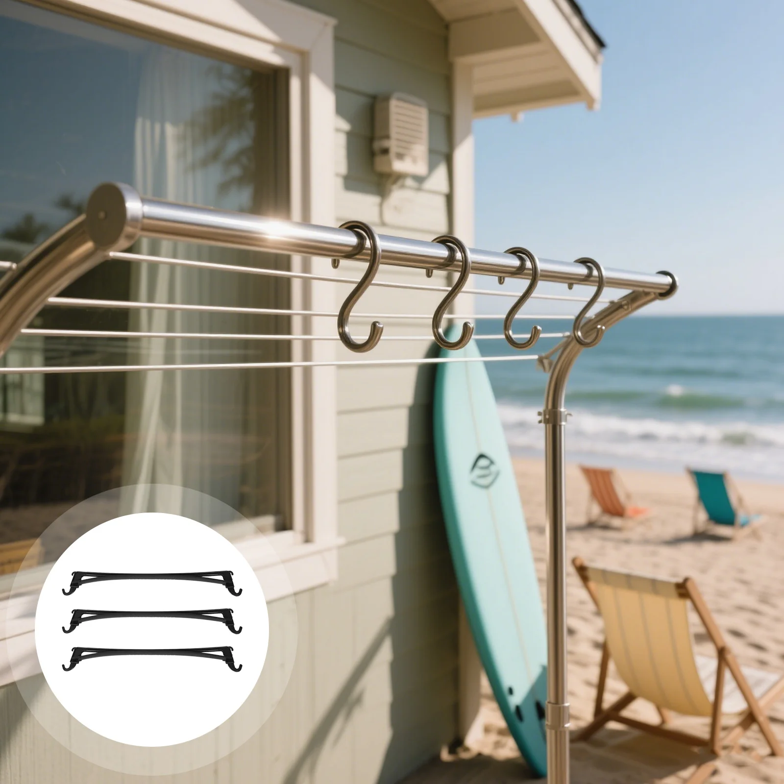 

20Pcs Clothes Hanging Rod Plastic Wardrobe Tube Support Non Slip Adjustable Closet Rods for Space Saving Home Organization