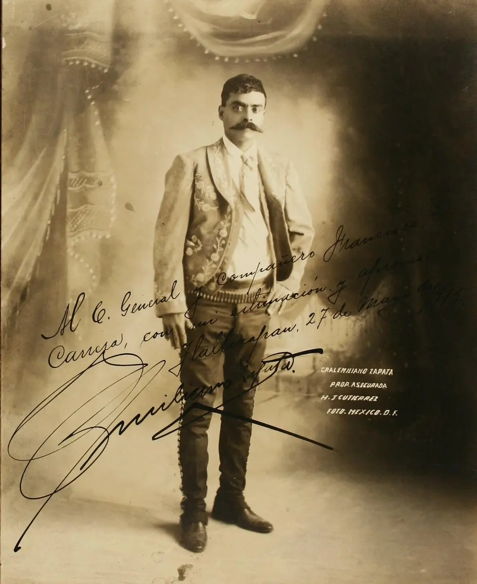 Zapata Emiliano Zapata (bullets) POSTER 24 X 36 INCH Mexico History Revolution Poster Wall Art Rome Decoration