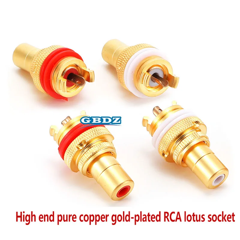 

AVSSZ Lotus RCA Female Socket Copper Plated Gold Plated Welding AV Amplifier Audio Connector For HiFi Video Stage Performance