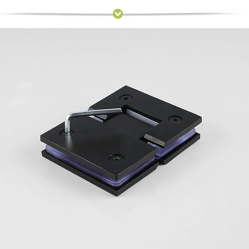 Black 304 Stainless Steel Precision Cast Glass Door Hinge 180° Black Shower Room Hinge Frameless Glass Door Hinge (XYGL-22)