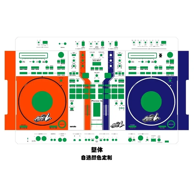 PVC self-adhesive film Pioneer DDJ-REV7 DJ controller panel film. Pioneer disc player colorful sticker (not machine)