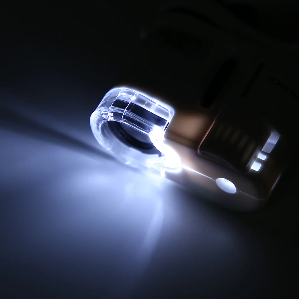 Microscopio 60x Per Smartphone Con Luce LED E UV, Portatile E Regolabile Per Controllo Banconote E Gioielli