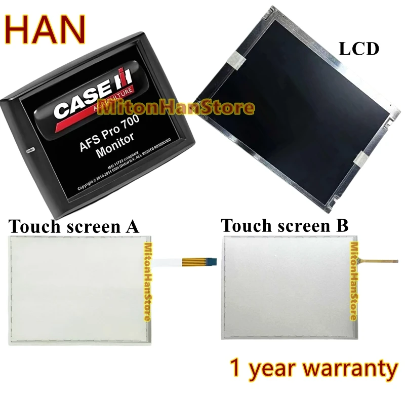 New Original For CASE AFS PRO 700 Monitor Inteleview pro700 LCD Display Screen Touch Screen TS104A5B012 (Test Before Shipment)