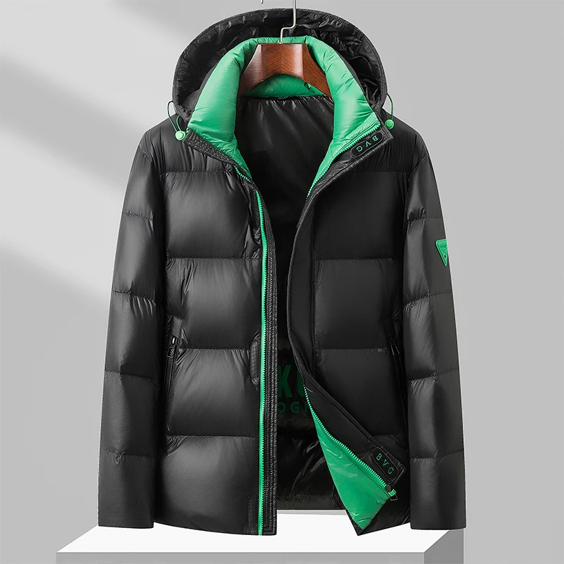 Men's winter jacket man thick coat Hooded parkas men Outerwear jacket Men's 90% white duck down windproof thick warm Down Jacket