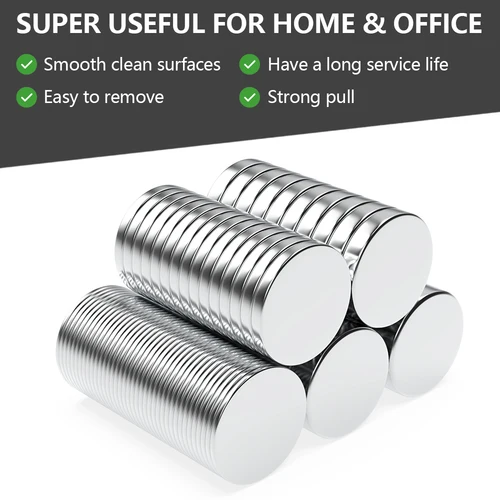 Imagen 2 del producto Imán de neodimio súper fuerte N35, imanes magnéticos permanentes potentes redondos NdfeB, imán para refrigerador 15x1 15x2 15x3mm