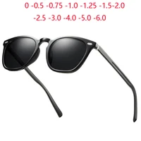 Gafas de sol con montura de aluminio y magnesio para miopía, lentes graduadas UV400 polarizadas, ovaladas, miopía, 0-0,5-0,75 To -6