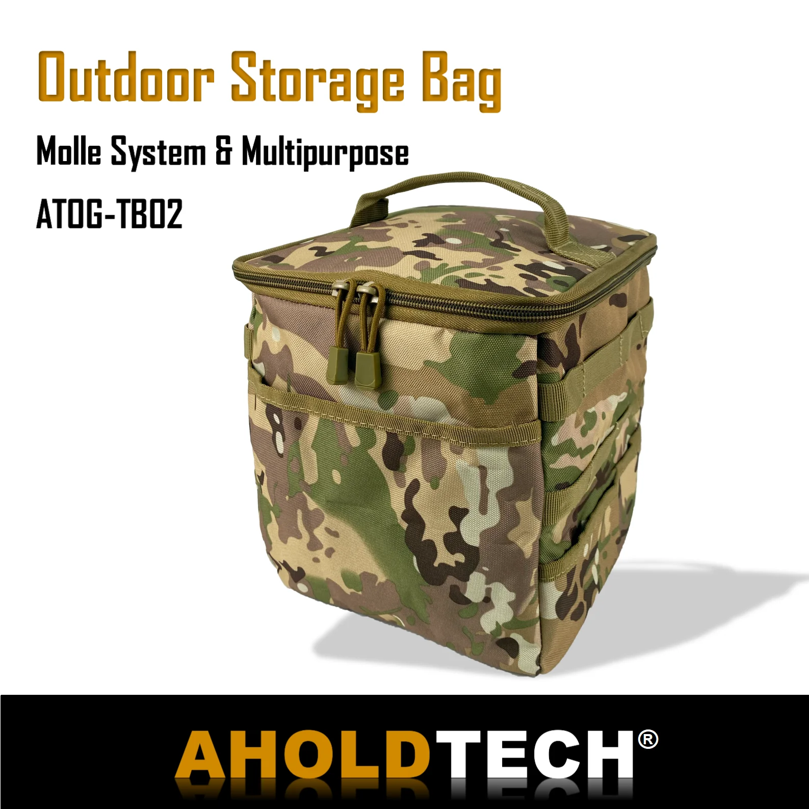 Aholdtech Tactical Outdoor Molle Camping Picnic HandBag Waterproof Backpack Lunch Box Portable Food Large Capacity Storage bag