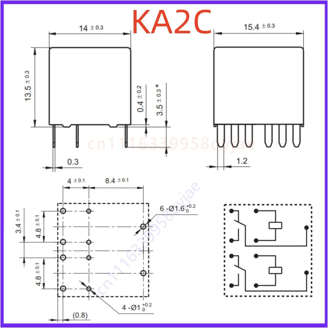 10PCS Units for 103T-1CH-C KA2C-12VDC Relay,10Pin,New Original