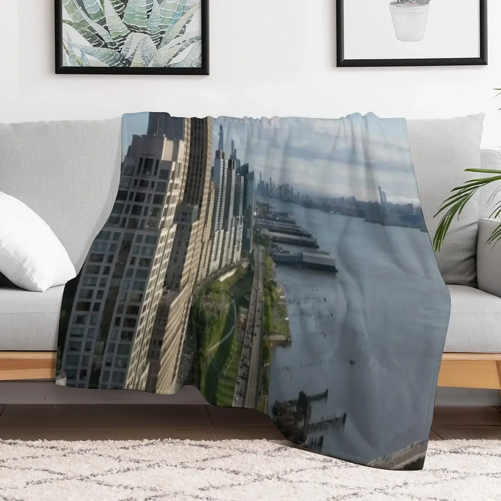 Upper West Side NYC- Doing the Hudson! Throw Blanket Designers Softest Bed Fashionable Blankets