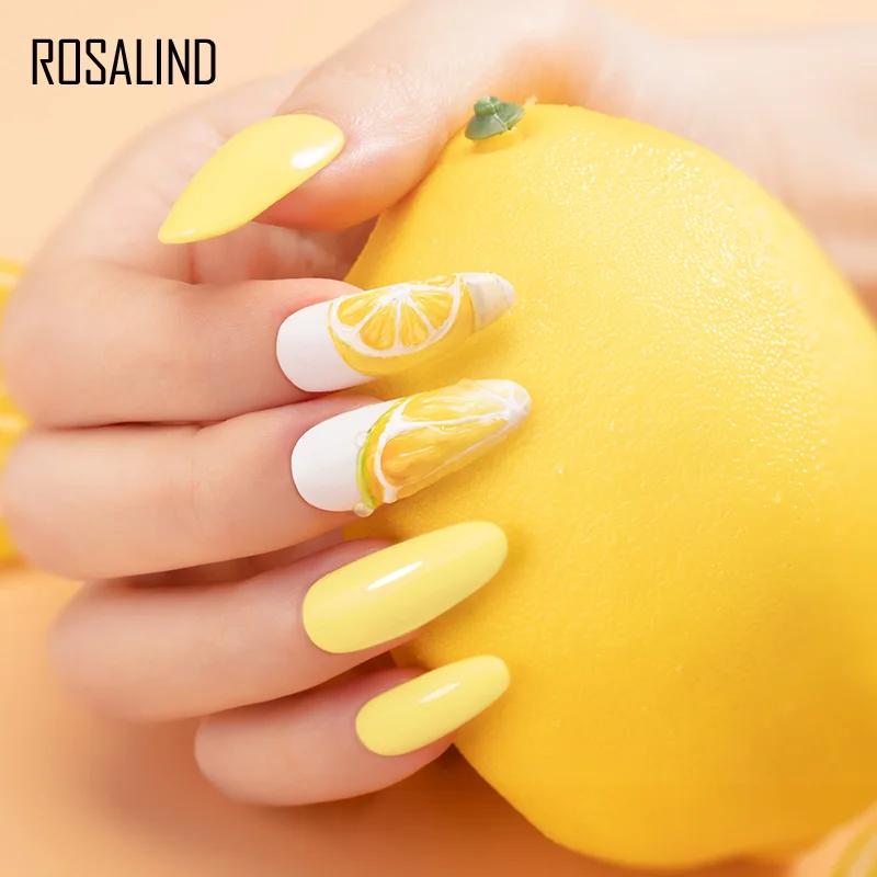 ROSALIND Semi Permanente Nagelgel Polish Nail Art Salon Voor Gelvernis Losweken Basis Top Coat UV LED Kleurrijke Kleur Gel Polish