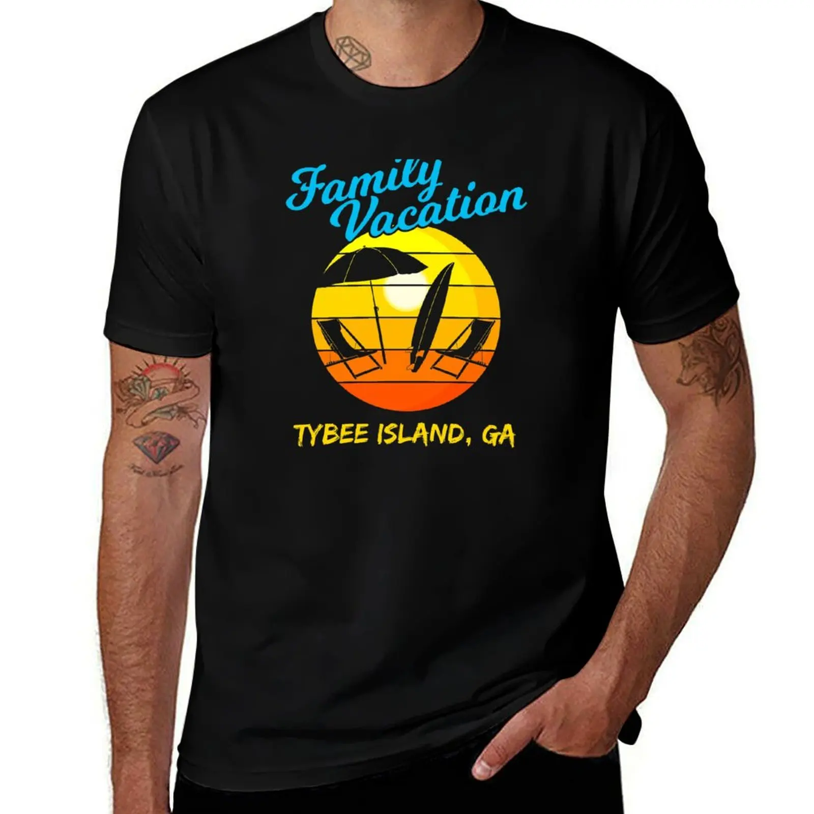 Georgia Beach Family Vacation Tybee Island graphic T-Shirt Soft Lightweight Cotton T-Shirt