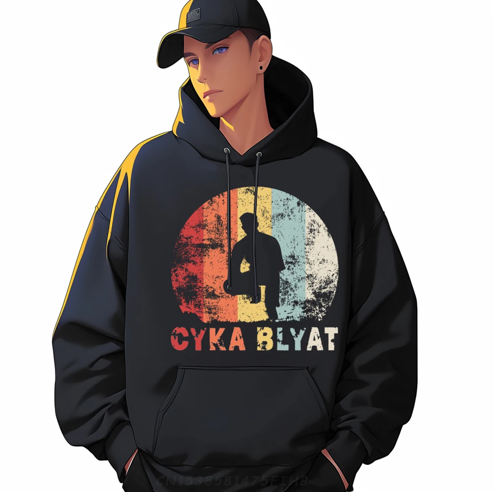 

Hip Hop Cyka Blyat Gopnik Squat Ussr Graphic Hoodies Crew Neck Man Hoodies Long Sleeve Summer Graphic Hoodies