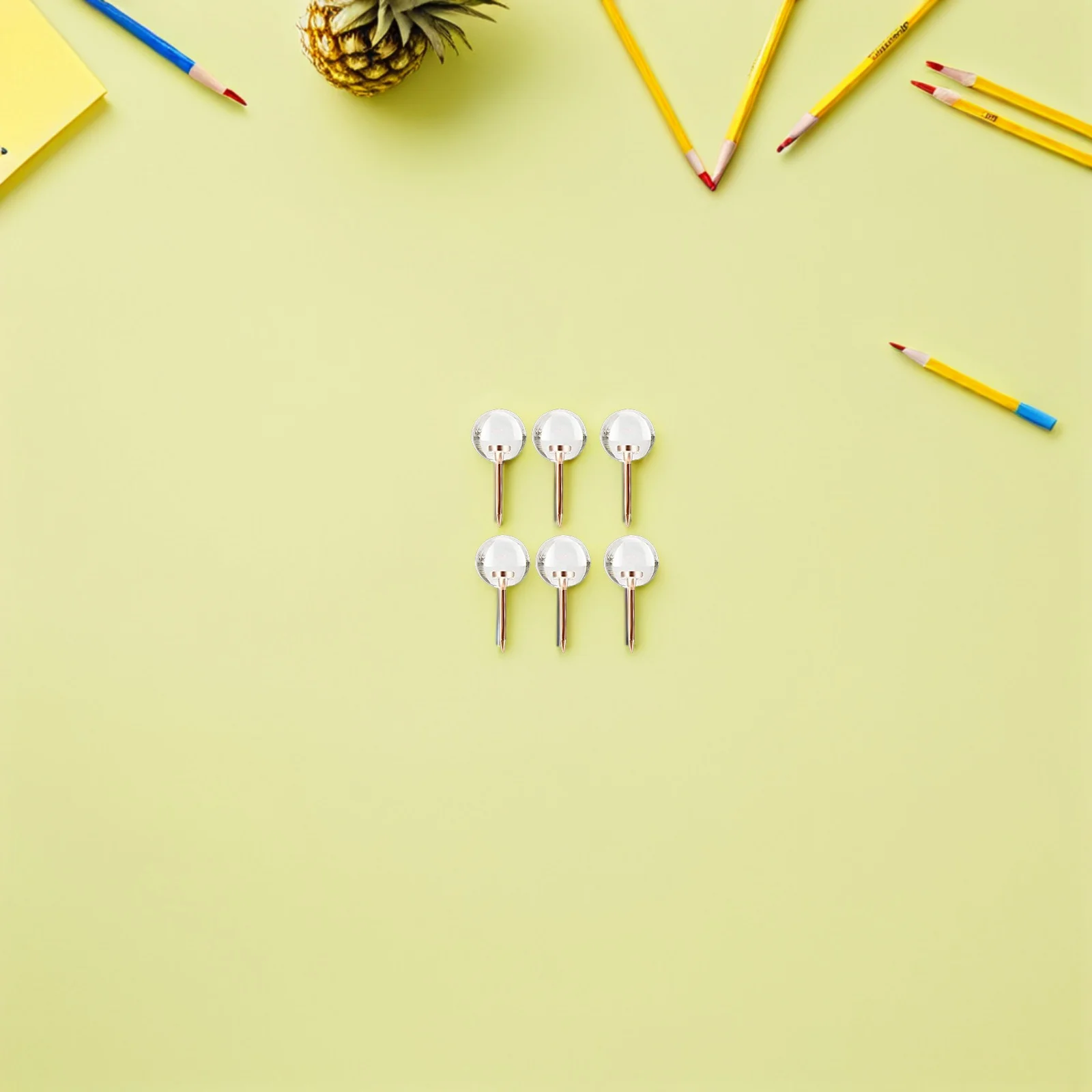 

50Pcs Transparent Thumb Tack Multi-Function Push Pin Creative Design Delicate Office Desk Accessories Office Desk Accessories