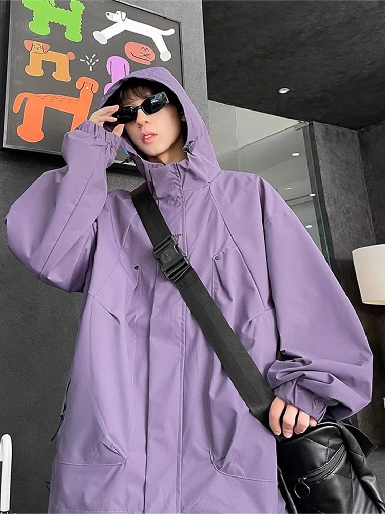 

Ретро-куртка в американском стиле для мужчин, весенне-осенняя, с флисовой подкладкой, ветрозащитная, для походов, повседневная рабочая одежда, функциональная куртка