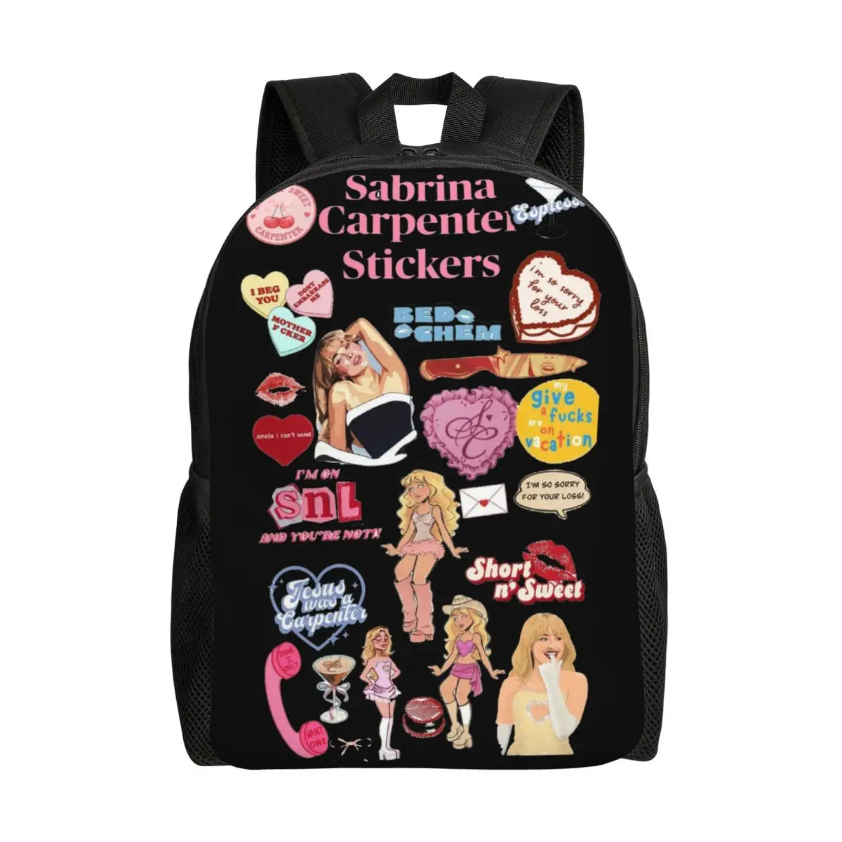 

Custom S-Sabrina Carpenter Album Laptop Backpack Men Women Basic Bookbag for School College Student Bags