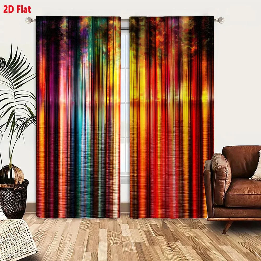 2Pcs Curtains Premium Organic Cotton T-Shirt For Men And Women Window Drapes for Bedroom Room Decor Decoration Window Treatment.