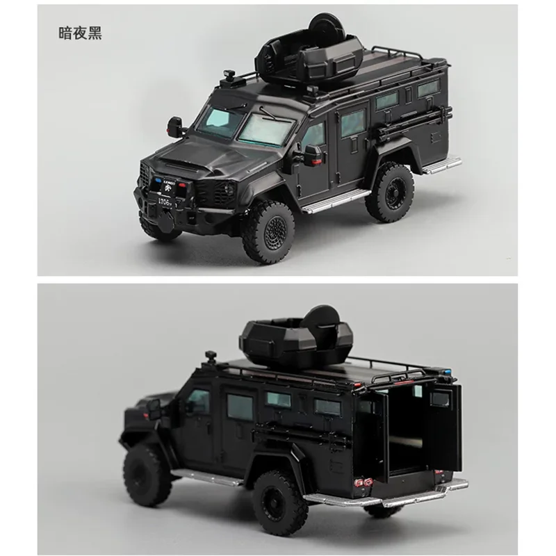 MVA Diecast 1:64 Scale BearCat Armored Vehicles Alloy Simulation Car Model Collection Ornaments Holiday Gift Display