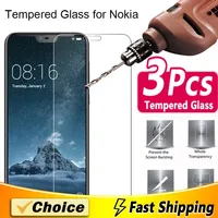 3 Pcs Transparent Tempered Glass For Nokia 5.1 6.1 7.1 8.1 Plus 2.4 3.4 6.2 8 Phone Film Screen Protector For Nokia N8.1