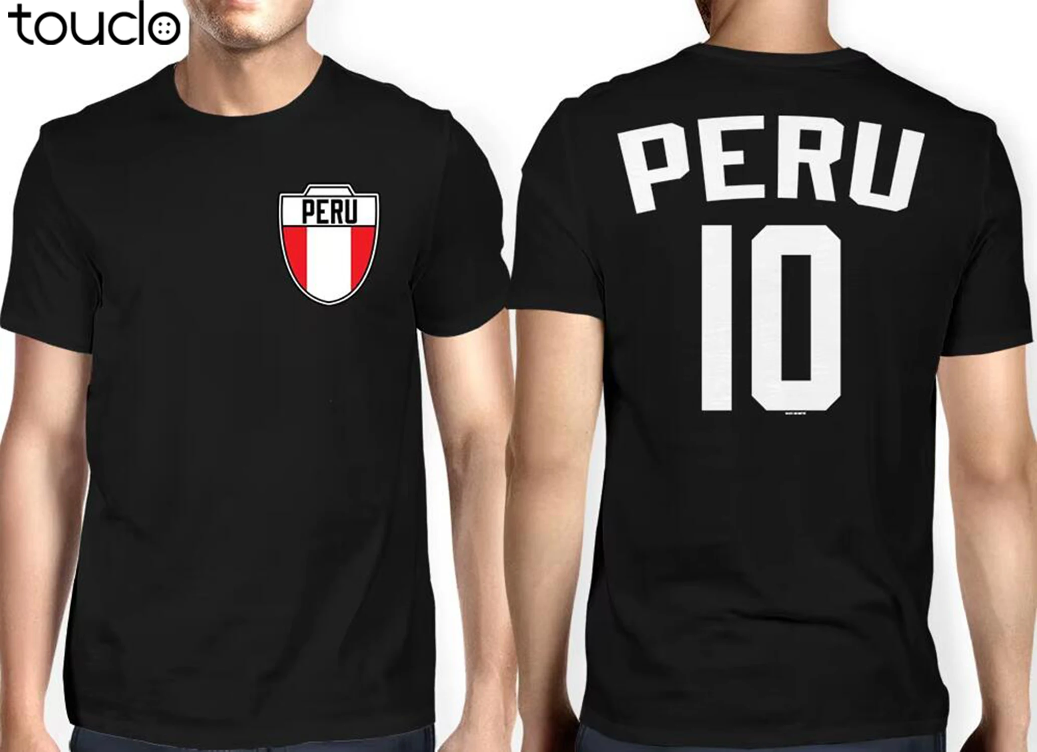 

Новые мужские модные футболки с коротким рукавом и круглым вырезом Peru Soccers Footballer Sporter Crest Countryt рубашки забавные