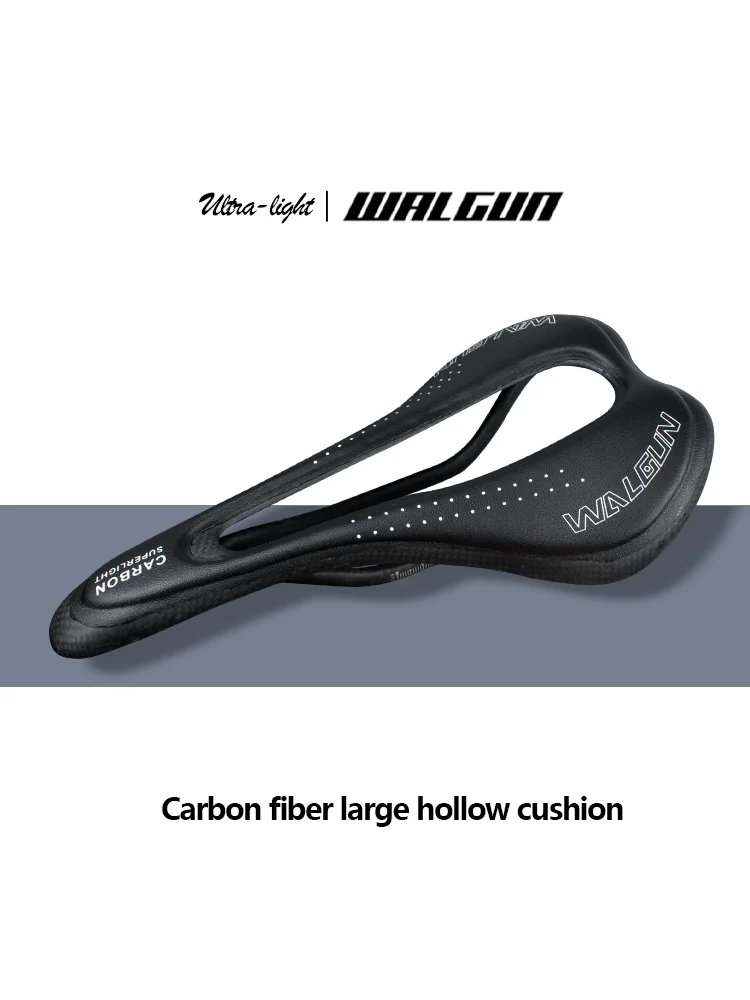 AliExpress WALGUN Carbon fber hrge hollow cushion 278X154mm ventilate Road bicycle saddle Men women riding equipment Bicycle accessories
