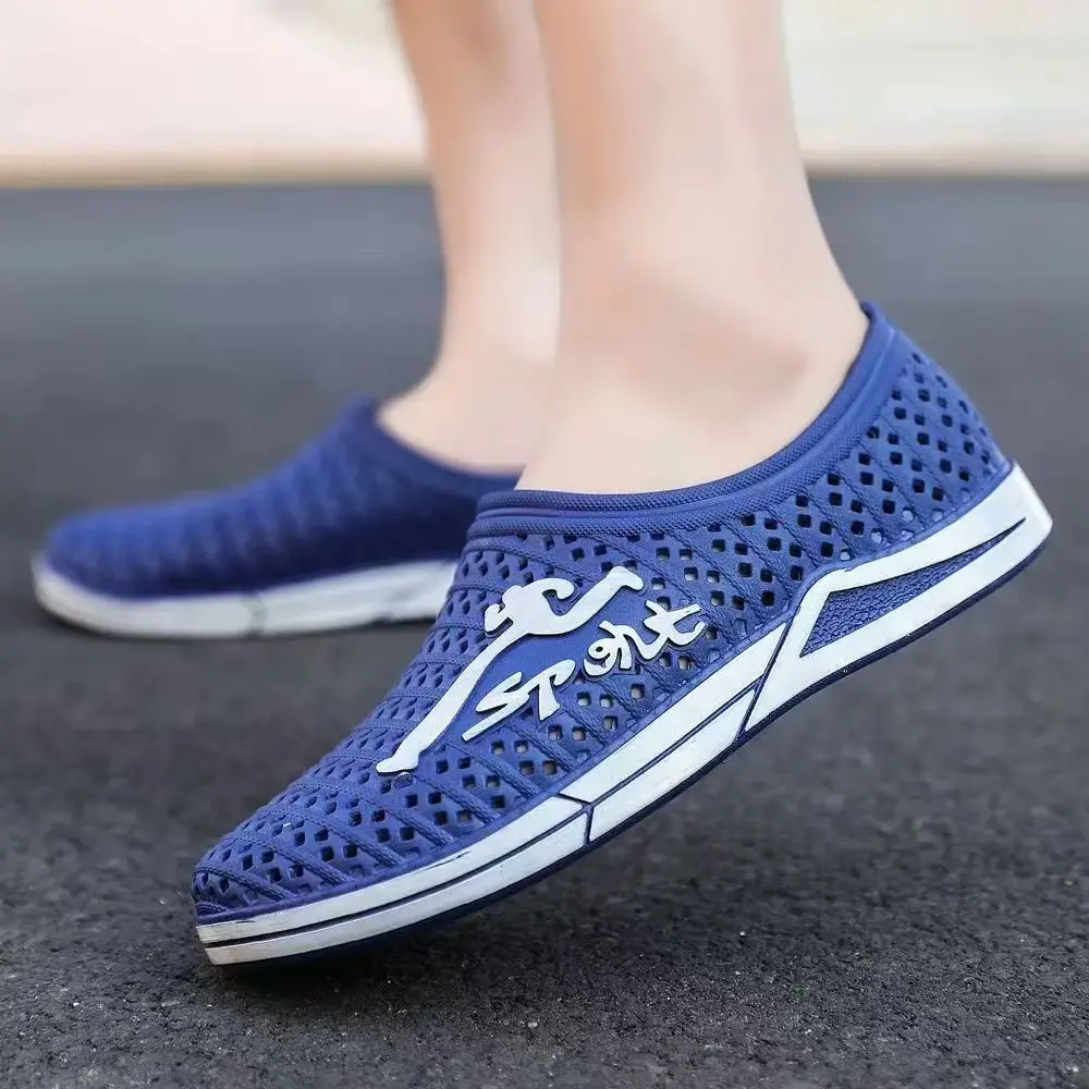 

Мужская летняя обувь Baotou с открытыми отверстиями в форме пещеры, мягкая подошва, нескользящие уличные пляжные сандалии без шнуровки, обувь для прогулок