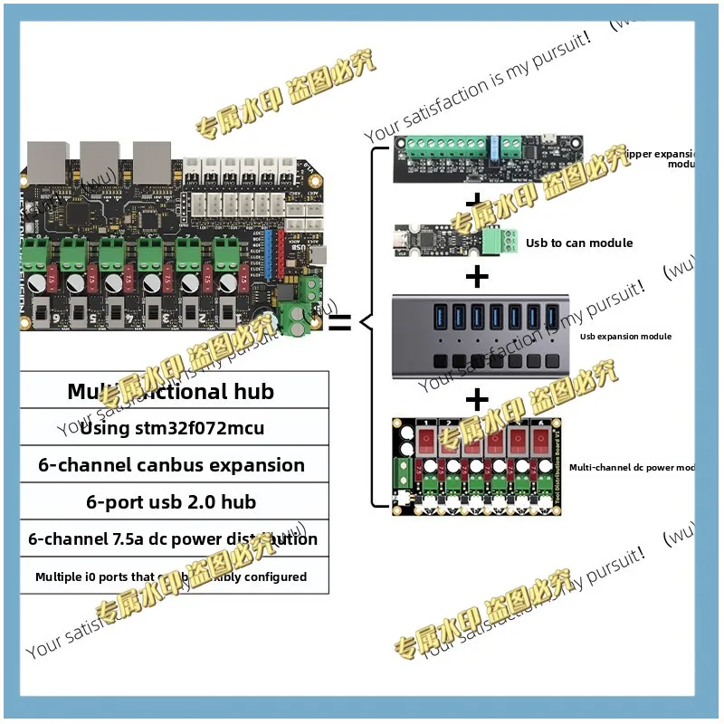 

for FYSETC multi-functional hub board 6-channel CANBUS /USB 2.0/ power distribution expansion board 3D printer accessories