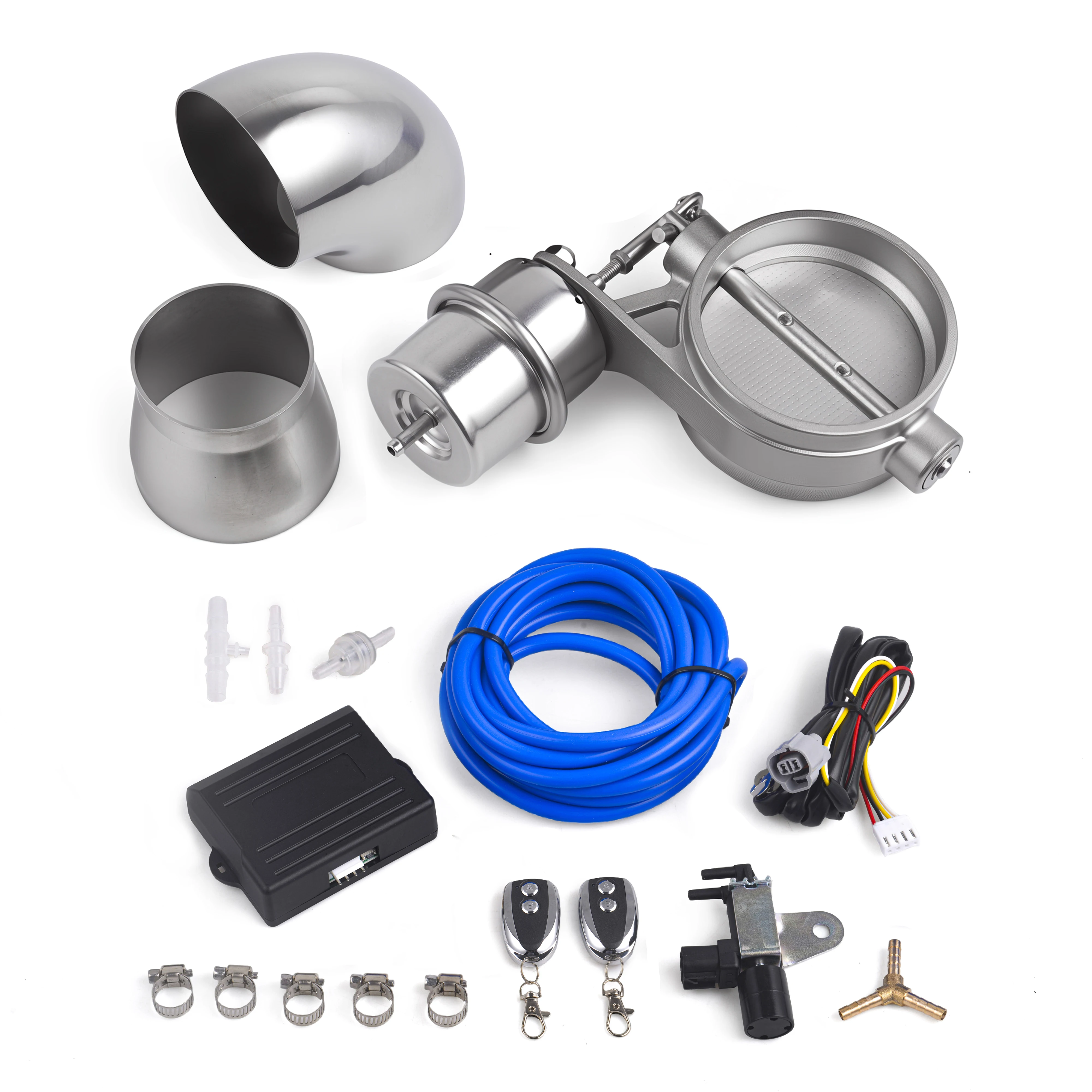 Universal 2''/2.5''/3.0'' Vacuum Exhaust Vavle Pipe System Control Valve Set with Remote Controller Switch set 51/63/76MM