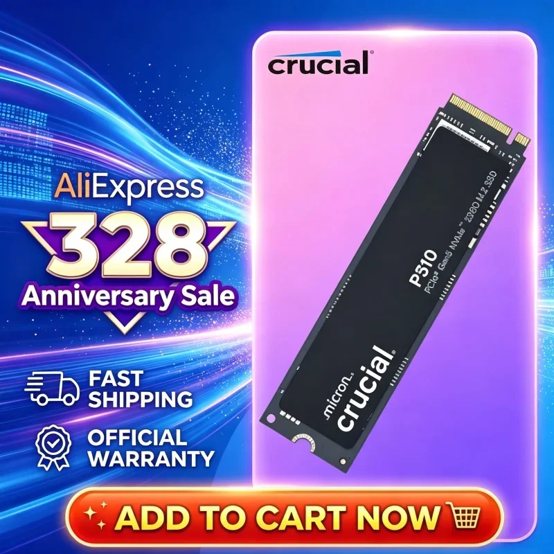High Performance Crucial P510 M.2 2280 NVMe PCIe Gen5 SSD Internal Solid State Drive For PC Notebook System Update