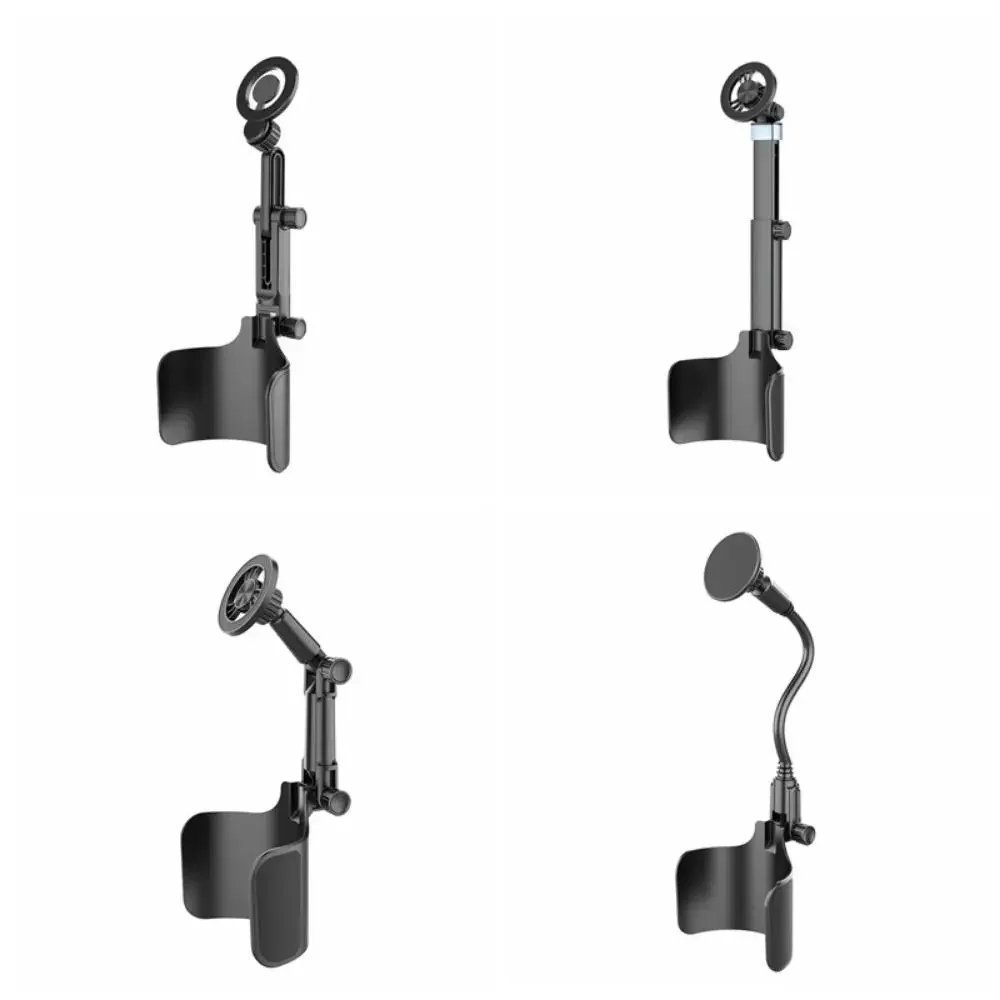 Long Arm Hands-Free Magnetic Car Phone Holder Quick Installation Strong Magnet 2-in-1 Magnetic Car Cup Holder Adjustable